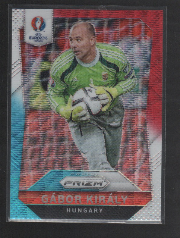 GABOR KIRALY 2016 PANINI PRIZM UEFA EURO RED AND LIGHT BLUE