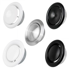 Tellerventil Luftventil Abluft Zuluft Lüftung EDELSTAHL weiß schwarz 80 - 200 mm