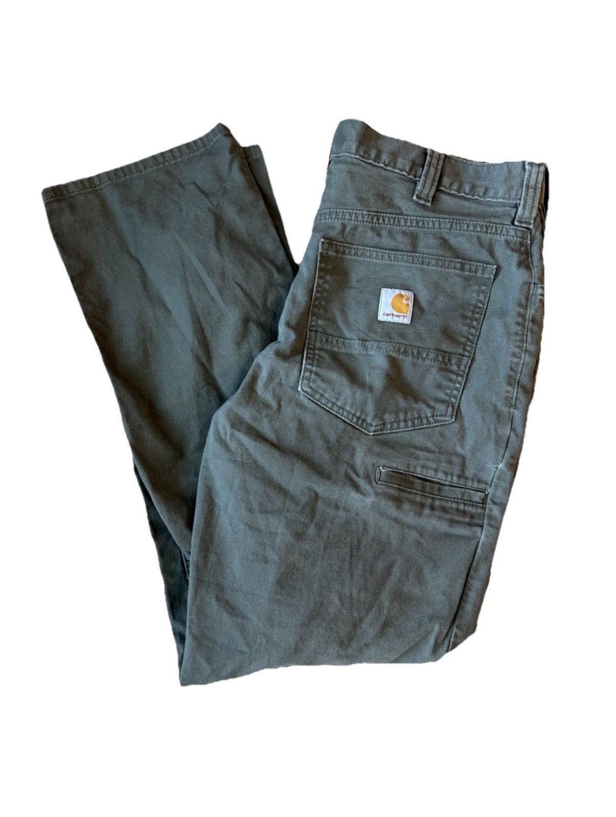 Carhartt 90s Vintage Carpenter Pants 34x32 Green Utility Workwear