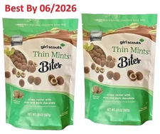 2-PACK Girl Scout Thin Mints Bites with Mint & Dark Chocolate, 20 Oz each