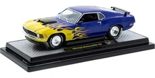 1970 Ford Mustang BOSS 429 Blue Metallic with Flame Graphics LE to 6650 1/24