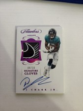 2018 Panini Flawless - Signature Gloves DJ Chark #SG-DC Ruby /10 (AU, MEM, RC)