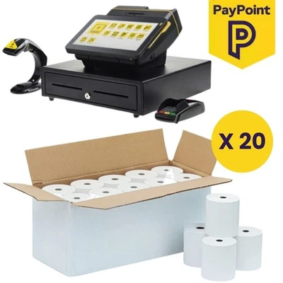 Pay Point Machine Thermal Till Rolls 57x70 (Box Of 20), BPA Free