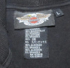 Harley Davidson Women's L Black Red Full Zip Top Shirt Biker Phoenix or Angel — photo 3