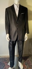 Versace Collection Men's Two Button Jacket/Pants Charcoal Black Suit 58R/XL