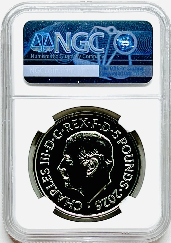 2026 GB 5PD NGC MS69 DPL QEII PORTRAITS OF A QUEEN - 1ST EFFIGY FIRST RELEASES - Image 2 of 3