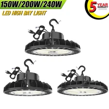 150W 200W 240W LED UFO High Bay Light Commercial Warehouse Shop Lighting 5000K