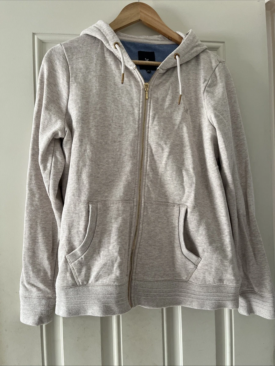 Sweat à Capuche Crew Clothing Femme – Blanc – Taille 8 – Coton