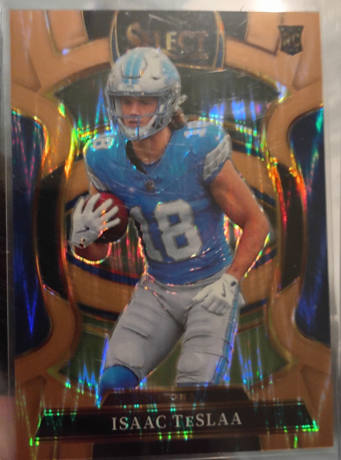 2025 Panini Select - Concourse Isaac Teslaa #70 Copper Shock Prizm /899 (RC)