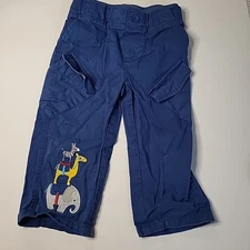 DISNEY BABY Blue Mickey Mouse Pants Embroidered Circus Disney Store Japan?
