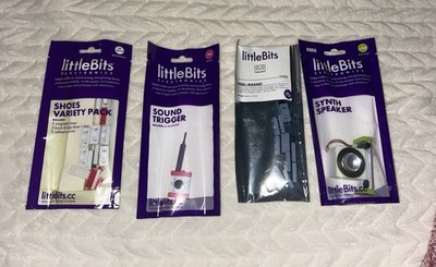 LittleBits Electronics Sound Trigger, Sync, Speaker, Magnets, And Shoes. New