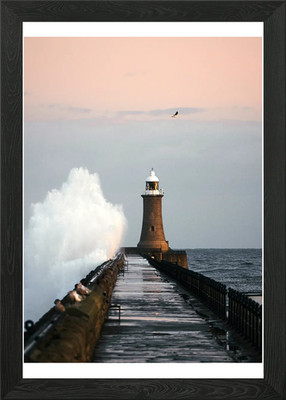 Aesthetic lighthouse sea Framed Wall Art Poster Canvas Print Picture