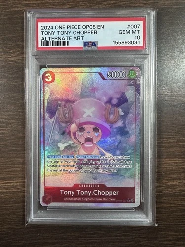 Tony Tony Chopper 2024 One Piece OP08 Alternate Art #007 PSA 10