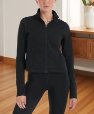 Champion Womens Collared Long Sleeve Athletic Jacket Black Size XS NWT