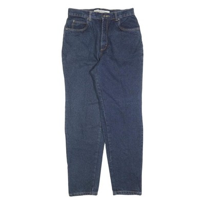 COSMOS Damen Jeans Blau Regular Straight Denim Medium W30 L32 Reißverschluss