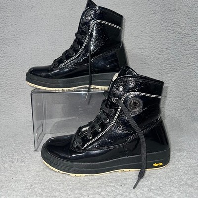 Olang Sound Lady Snow Boots Women's Sz EU 39/US 8 Black Vibram Hi-Top Faux Fur
