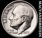 1963 Silver Roosevelt Dime - Choice Gem Brilliant Uncirculated  Lustrous  #J7951