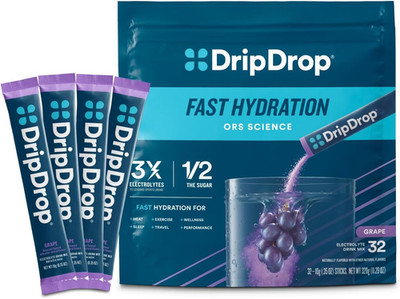 Dripdrop Hydration Packets - Grape  32 Sticks