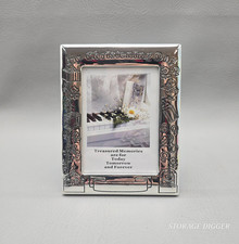 Vintage New My Christening Day Silver Plated 4"x6" Photo Frame Decorative