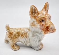 Vintage Scottie Dog Figurine Made in Japan Mid Century Mottled Ceramic Terrier
