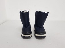JoJo Unisex Navy Faux Leather hook & Hook Snow Boots Size UK 6/EU 23- N248VB
