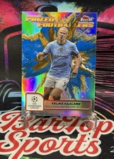 2024-25 Topps Finest UEFA Prized Footballers Fusion Blue Gold Erling Haaland SP