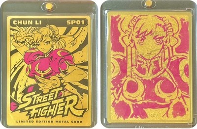 Chun Li 2021 UDON Street Fighter Gold Metal Promo + 1/1 Original Artist Sketch