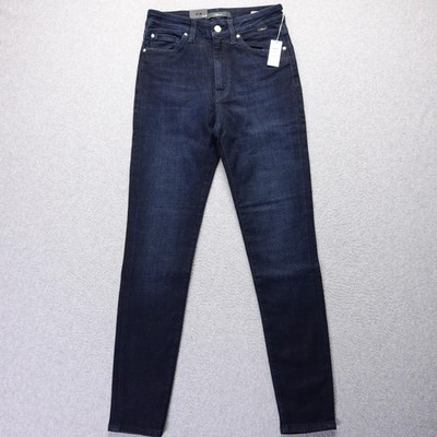 Mavi Jeans Womens W27 L29 Scarlett Dark Wash Super High Rise Skinny Feather Blue