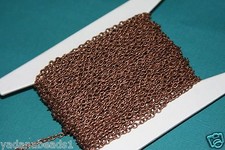 45 ft spool Antiqued Copper Round Cable Chain 2.6X3.9mm