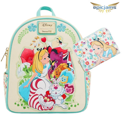 Loungefly Disney Alice in Wonderland Floral Character Portrait Mini Backpack Set