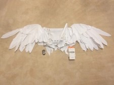 White Motorized Articulated Wings, lightweight 5ft LED flapping 