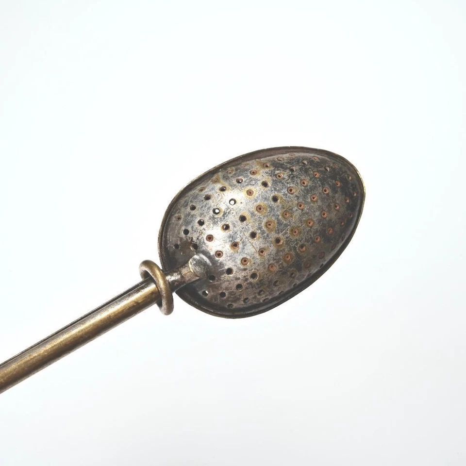 Tea Strainer Stirrer Sugar Sifting Spoon Infuser 4 piece Vintage and Antique Lot - Image 4 of 4