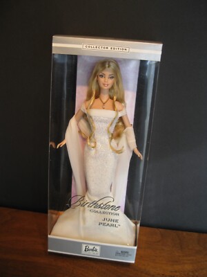 2003 Beautiful June Pearl Blonde Barbie Doll Birthstone Collection