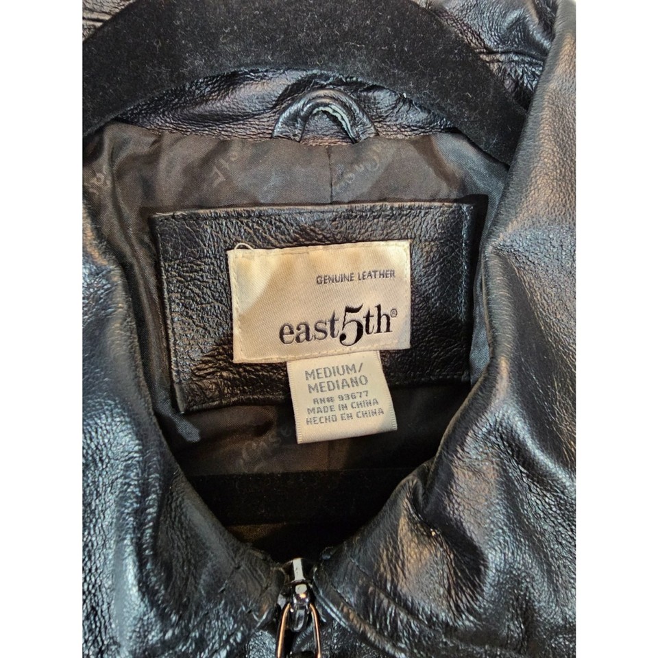 East 5th Genuine Leather Jacket With Belt | eBay