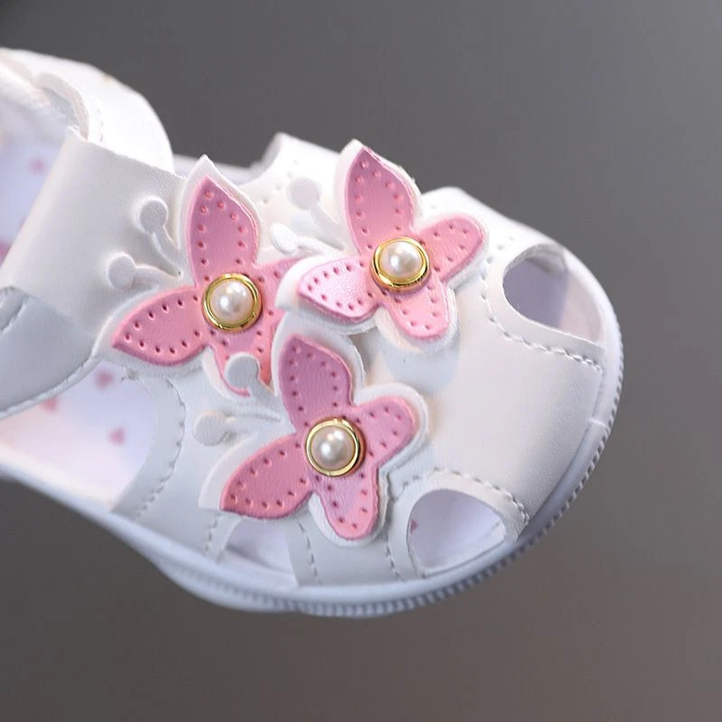 Party Princess Sandals Soft Anti-slip Pram Shoes For Baby Girls Toddlers Kids - Image 2 of 4