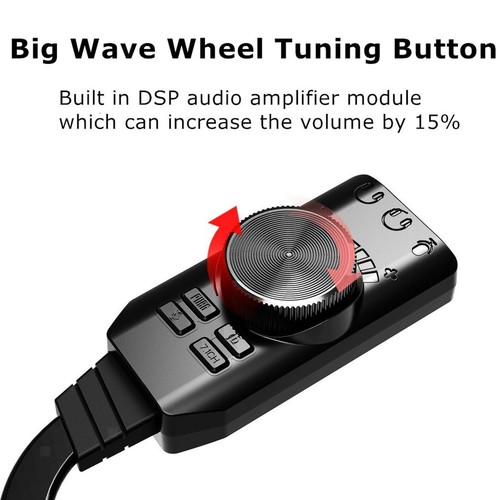 USB Sound Card Adapter 7.1 Channel External Audio Adapter - Picture 6 of 6