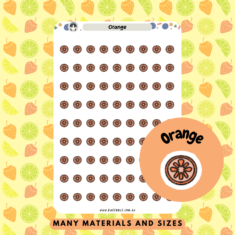 Orange Fruit Planner Stickers