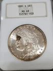 1880 S $1 Morgan Silver Dollar NGC OGH Old Fatty Holder Monster Toned "Bandit"