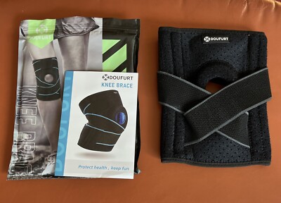 DOUFURT Knee Brace with Side Stabilizers / Meniscus Tear Knee Pain ACL Sz Small