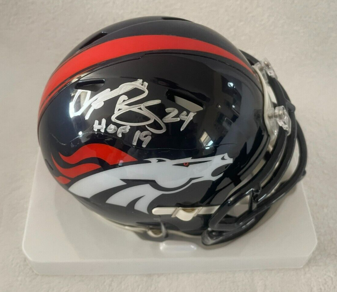 Champ Bailey Autographed Signed Denver Broncos HOF 19 Mini Helmet 