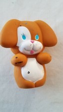 RARE Vtg 1982 CBS Toys Child Guidance squeak bunny toy marks/paint marks 3"