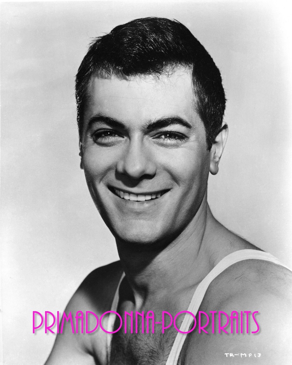 TONY CURTIS 8X10 Lab Photo '50s Sexy Young Hunk, Beach Publicity
