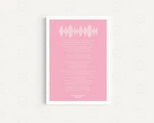 Personalized Wall Art Sound Waves Art Painting Frame for Bedroom and Living Room