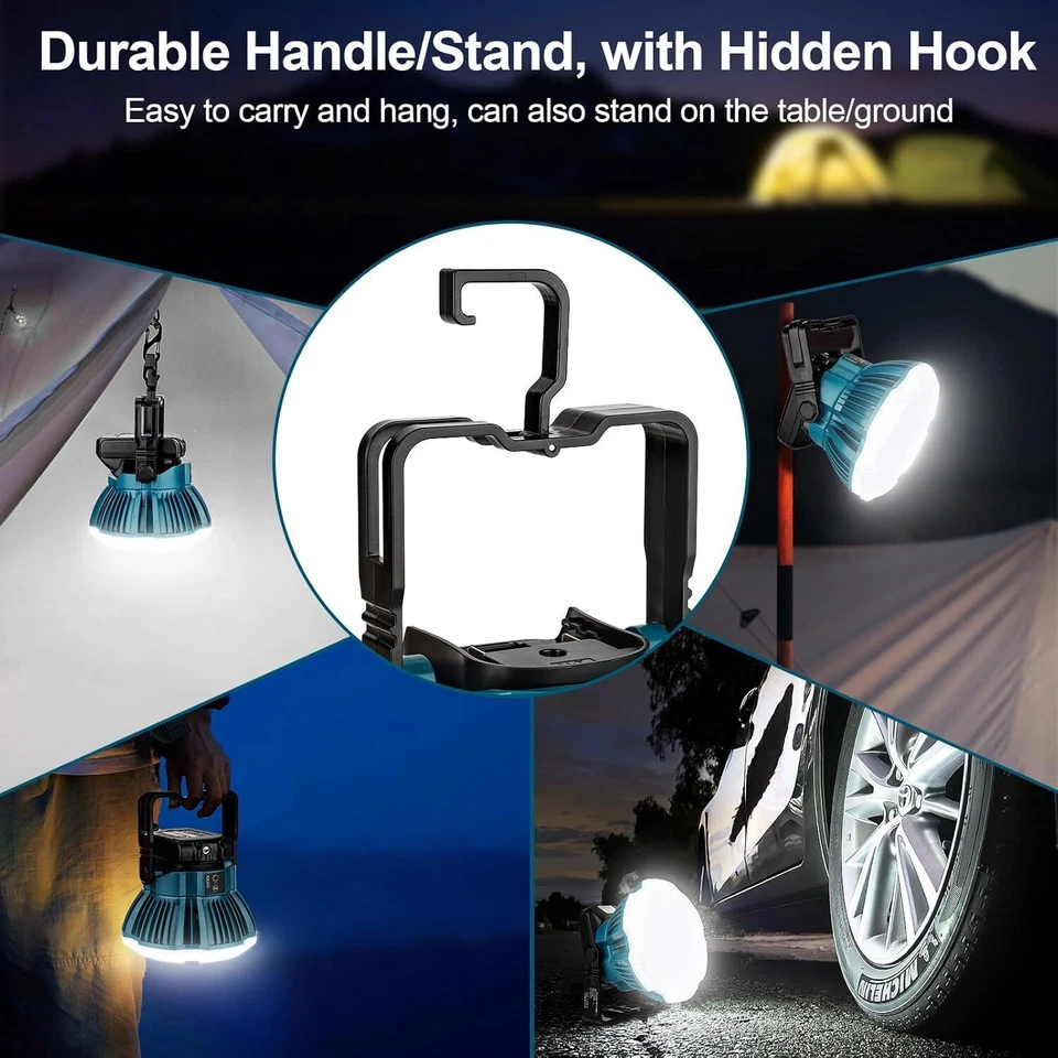 LED Camping Lantern Compatible with Makita 18V Battery 2400LM 24W LED Work Light - Image 4 of 4