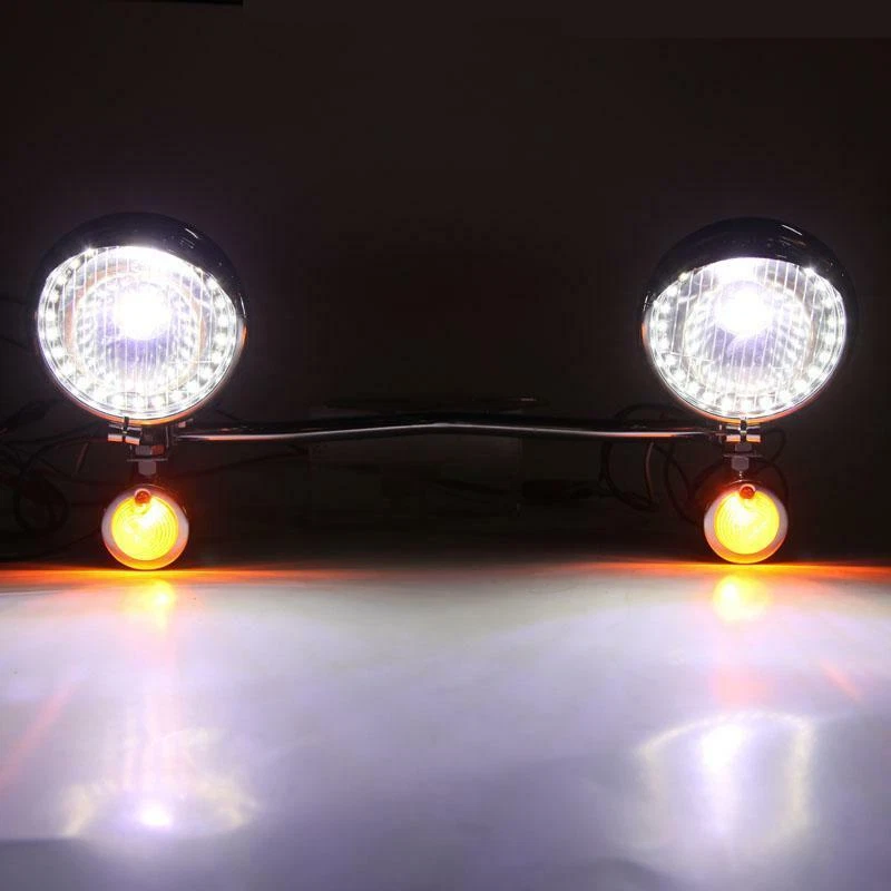 US Passing Driving Turn Signal Light Bar For Yamaha Road Star XV1700A XV1600A - Image 4 of 4