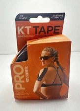KT Tape, Pro Synthetic Kinesiology Athletic Tape, 20 Count, 10” Precut Strips,