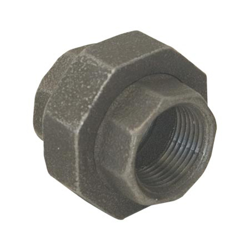 1-1/4" BLACK MALLEABLE IRON UNION fitting pipe npt 