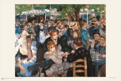 Le Moulin de la Galette by Renoir Mini Poster 18.5'' x 12.5'' Laminated