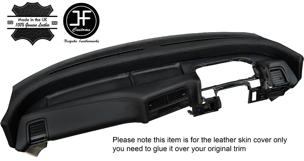 BLACK STITCHING DASH DASHBOARD LEATHER COVER FITS HONDA CRX 1988-1991