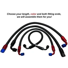 AN4 AN6 AN8 AN10 Nylon Braided CPE Fuel Hose Oil Fuel Gas Line with CPE Fitting